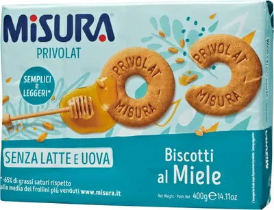 Produktbild von Misura Privolat kekse mit Honig ohne Milch & Eier 400g biscuits cookies