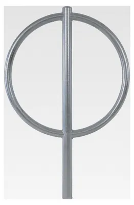 Produktbild von Fahrradanlehnbügel 115 x 76 cm aus pulverbeschichtetem Stahl Ø 60 mm zum Einbetonieren in Anthrazit oder Grau