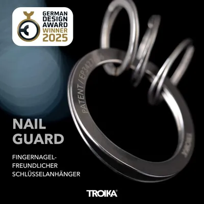 Immagine prodotto di TROIKA KR23-10/ST TROIKA Schlüsselanhänger NAIL GUARD