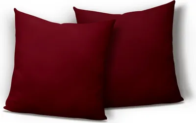 Produktbild von 2er Set Kissenbezug Kissenhülle Dekokissen Hülle 40x40cm bordeaux Uni Microfaser