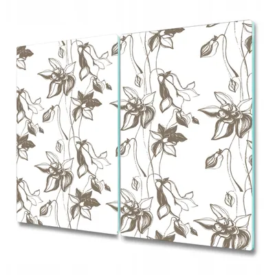 Produktbild von Küchenteller - Schneidebrett Glas - Herdabdeckung -Blumenfeder