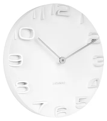 Produktbild von Karlsson Wanduhr On The Edge weiß Chromzeiger Ø42cm KA5311WH