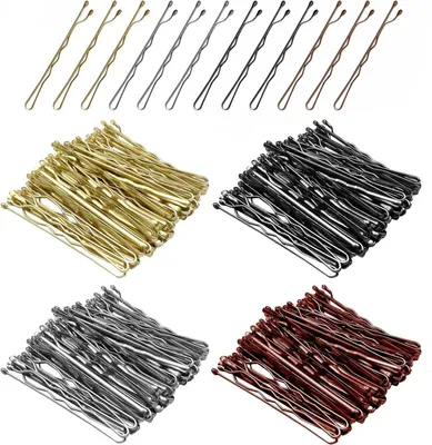 Produktbild von Metall Haarnadeln Wellenform Bobby Pins 200 Stück Set mit Aufbewahrungsbox