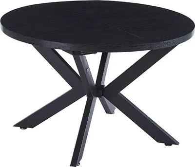 Produktbild von HOME DELUXE Esstisch Rund Ausziehbar AVENTURA inkl. Sternfuß - 120 x 120 cm Dark Oak |Küchentisch, Esszimmer, Esszimmertisch