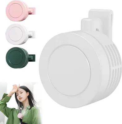 Produktbild von Mini-Ventilator zum Anklipsen, tragbar, leise, flš¹gellos, per USB wiederaufladbar, batteriebetrieben, 360¡ã-Drehung, 3-stufige Geschwindigkeitseinstellung, h?ngender Taillenventilator, fš¹r den Au?enbereich, Bauernhof