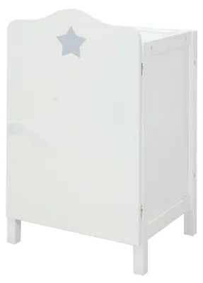 Produktbild von roba Puppenkleiderschrank 'Stella', zum Verstauen von Puppenkleidung und Zubehör, weiß lackiert