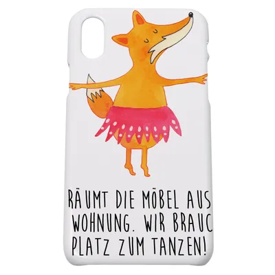 Produktbild von Mr. & Mrs. Panda Iphone 10 Handyhülle Fuchs Ballerina - Weiß - Geschenk, Tanzen, Geburtstag, Hülle, Party, Einladung, X, Handy, Cover, Yeah