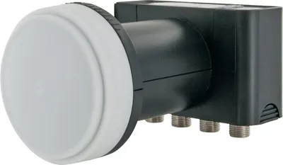Produktbild von SCHWAIGER Quad LNB mit integriertem Multischalter und Wetterschutz, 122x76x45 mm für Multifeedanlagen