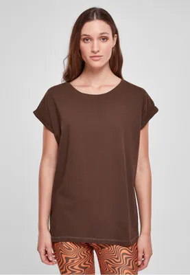 Image de Dámské tričko Urban Classics Ladies Extended Shoulder Tee marron - S