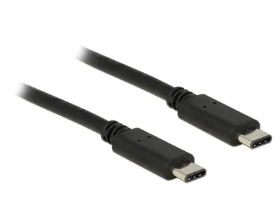 Produktbild von Delock - USB-Kabel - 24 pin USB-C (M) zu 24 pin USB-C (M) - USB 2.0 - 1 m - Schwarz