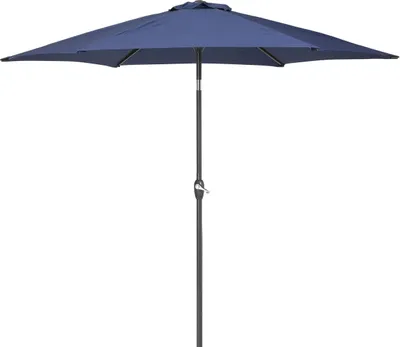 Zdjęcie produktu dla BELIANI Parasol ogrodowy niebieski składany 270 x 230 cm odchylany z korbą