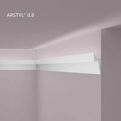 Imagen del producto de NMC IL8 ARSTYL Cornisa Moldura decorativa Perfil de estuco Luz indirecta 2 m