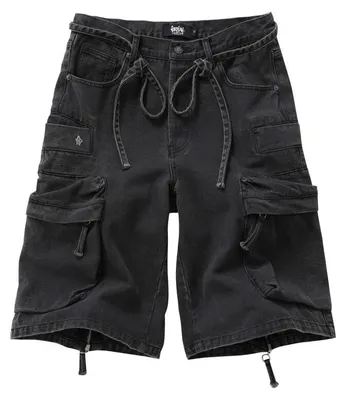 Produktbild von Forplay Short Herren Oversize Cargo Shorts grey washed dunkelgrau 30