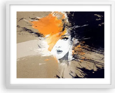 Produktbild von Gerahmtes Poster - Weißer Rahmen - Abstraktion Frau - 50x40 cm - Wand Bild - Wanddeko - Wandbilder - Kunstposter - Wandposter - Bilderrahmen - Bilder - Kunstdruck - Wandbild - P2WAA50x40-3656
