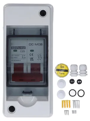 Immagine prodotto di Impianto fotovoltaico 2P Interruttore miniaturizzato CC Interruttore solare IP65 Interruttore di sezionamento fotovoltaico impermeabile CC1000V 25A
