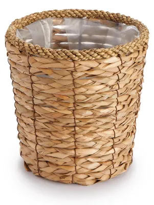 Produktbild von Blumentopf Übertopf Groß Blumenkübel Innen Pflanzentopf Set Korb Geflochten Holz 4pcs Set / Design 9