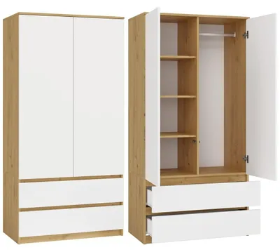 Produktbild von Schrank MALWA SS-90, Ausführung: Sonoma-Eiche/Weiß