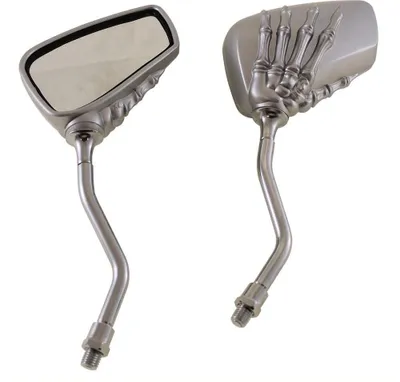 Produktbild von Spiegel Set Skeletor Motorrad Quad ATV Universal Spiegel M10 Silber