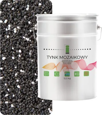 Obrázek produktu pro Černobílá pryskyřičná mozaiková omítka třídy 1, mrazuvzdorná, 12,5 kg