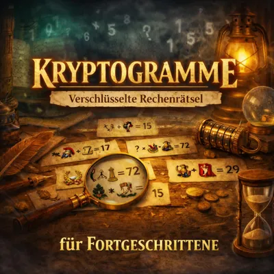 Produktbild von SCI Rätsel-Edition Kryptogramme Rätselbox – Verschlüsselte Mathe-Rätsel mit Zahlen und Symbolen – Fortgeschrittene Level 2