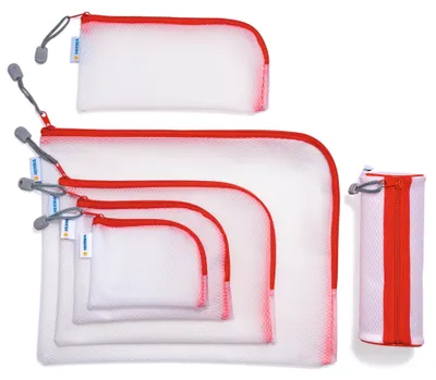 Productafbeelding van HERMA 20245 HERMA ritszak "Mesh Bags", DIN A7, rood