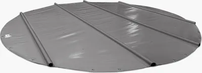 Produktbild von SafeDeluxe® PREMIUM Runde Poolplane Stangenabdeckung ohne Stangen (Durchmesser der Plane = 450cm, Anthrazit RAL7016) Rollabdeckung Poolabdeckung Abdeckung aus LKW Plane