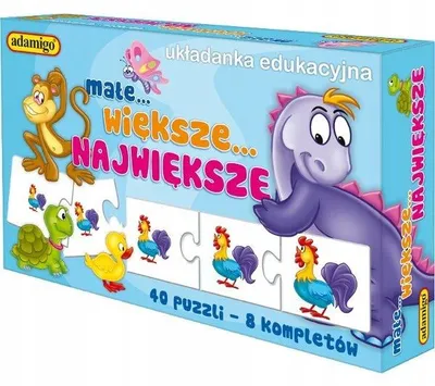 Produktbild von Adamigo Stapelpuzzle Tierreihenfolge Größenvergleich Lernspiel