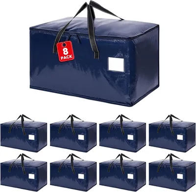 Productafbeelding van 93 liter opbergzakken - Set van 8 - Groot - Verhuiszakken - Opbergdoos