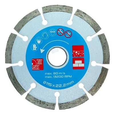 Immagine prodotto di BRÜDER MANNESMANN M 1245-115 BRÜDER MANNESMANN Disco da taglio diamantato, segmentato, 115 mm