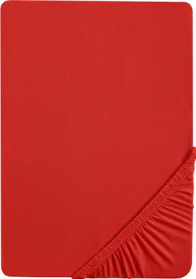 Produktbild von Biberna Jersey Spannbettlaken 135g/m²  90 - 100 x 200 cm Rot