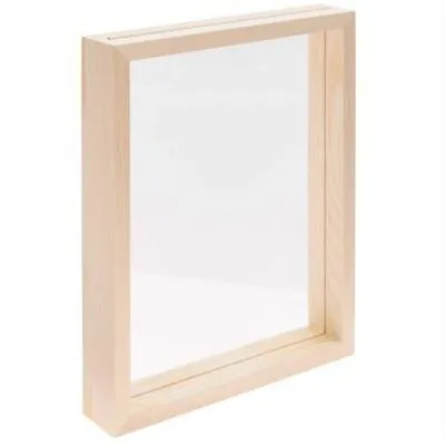 Produktbild von Rico Design Holzrahmen Natur mit doppelter Acrylscheibe, 20 x 25 cm