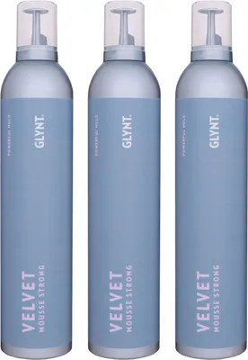 Produktbild von GLYNT Velvet Mousse Strong 3 x 500 ml Schaumfestiger starker Halt Set