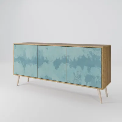 Produktbild von Spacerebels Kommode mit 3 Türen - Sideboard Komodenschrank - Highboard - Kleiderschrank Möbel - Wohnzimmer Schlafzimmer - 57,5×111×42 (HxBxT)