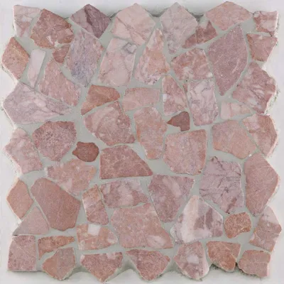 Produktbild von Mosaikfliese Marmor Bruch 30 x 30 cm rot mix