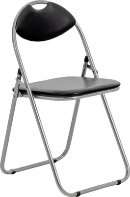 Produktbild von Gepolsterter Klappstuhl von Harbor Housewares – Schwarz/Silber