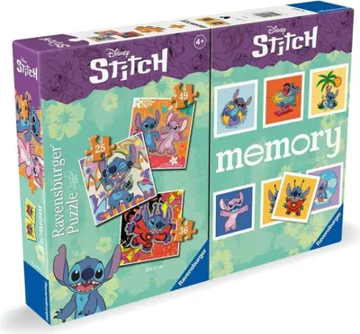 Image de Disney Stitch 3 Puzzles und Memory-Multipack