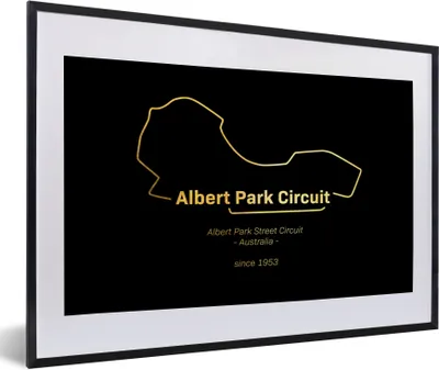 Produktbild von MuchoWow® Gerahmtes Poster Australien - Formel 1 - Rennstrecke 60x40 cm - Poster mit Schwarzem Bilderrahmen Wandposter Rahmen Foto Bilder - Schlafzimmer - Plakat in Rahmen - Drucken