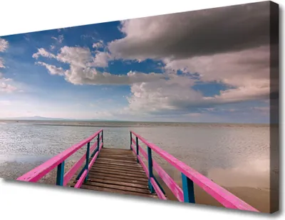 Produktbild von Tulup Leinwand-Bilder 100x50 Wandbild Canvas Kunstdruck Brücke Meer Architektur
