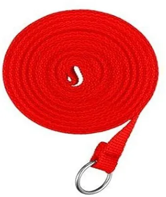 Produktbild von Dreiabschnittige Schiebriemen für Haustiere, 1,8 m lang, rot, mit O-Ringen.