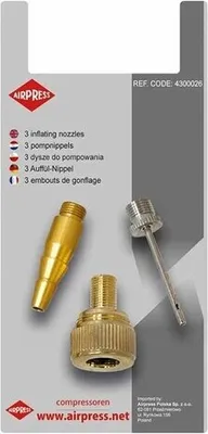 Produktbild von Airpress Persluchtadapterset Bandenpomp opzetstukjes 3-delig