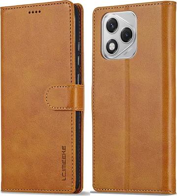Produktbild von Hülle für Honor 400Lite, Klapphüllen Brieftasche Leder Magnetverschluss Ständer Schutzhülle Gelb