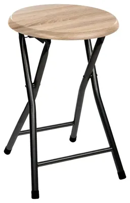 Obrázok produktu pre 5five Simply Smart skladacia stolička so vzhľadom dreva, stolička, oceľ, MDF, hnedá, 46,5 cm, 164661