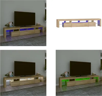 Obrázek produktu pro vidaXL TV skříňka s LED osvětlením Sonoma dub 230x36,5x40 cm - TV skříňka - TV stojan - mediální skříňka