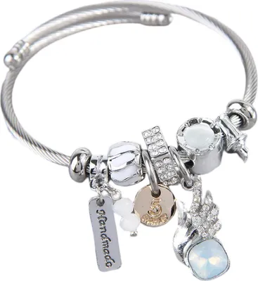Produktbild von Armband Ilana Engelsflügel weiß - Armband mit Anhängern