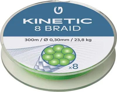 Image de Kinetic Cyber 8 Tresse 300 M Vert 0.350 mm Vert 0.350 mm
