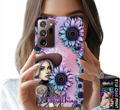 Immagine prodotto di Custodia Per Samsung Note 20 Ultra - Donna Con Girasoli, Design Femminile