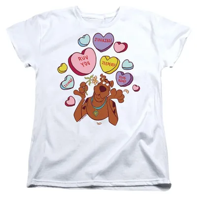 Obrázek produktu pro Tričko Scooby Doo s motivem "Heart" pro dámy, model TV36527 (velikost XL), bílé barvy