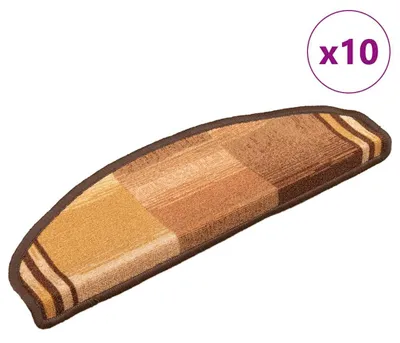 Zdjęcie produktu dla vidaXL Maty na stopnie samoprzylepne 10 szt. 65x21x4 cm brązowe
