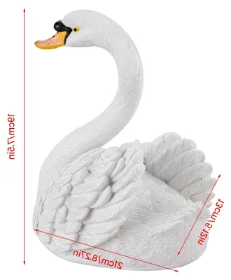 Produktbild von Schwanfigur aus Kunstharz, Dekoration für Garten und Teich