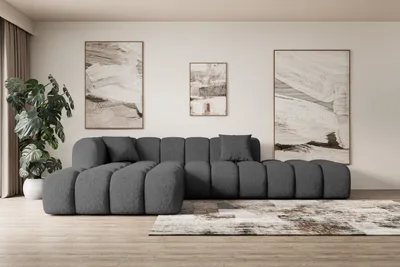 Produktbild von ALTDECOR Ecksofa in L-Form OLEA-L2 - 289x176x71 cm Grau - Corner Sofa Bett Eckcouch Couch Wohnlandschaft Cauchsofa